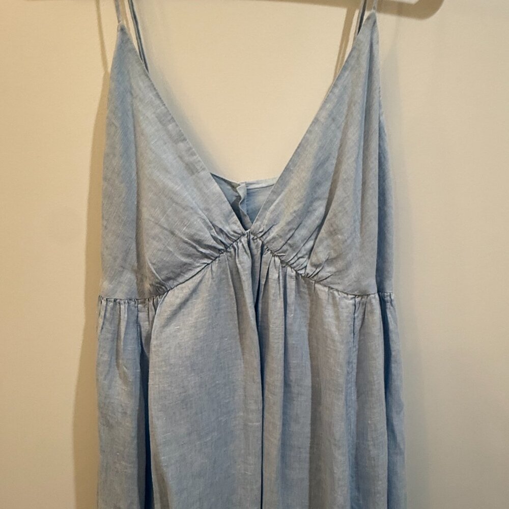 Blue Maxi Dress with Tie Back Detail - Picture 3 of 8